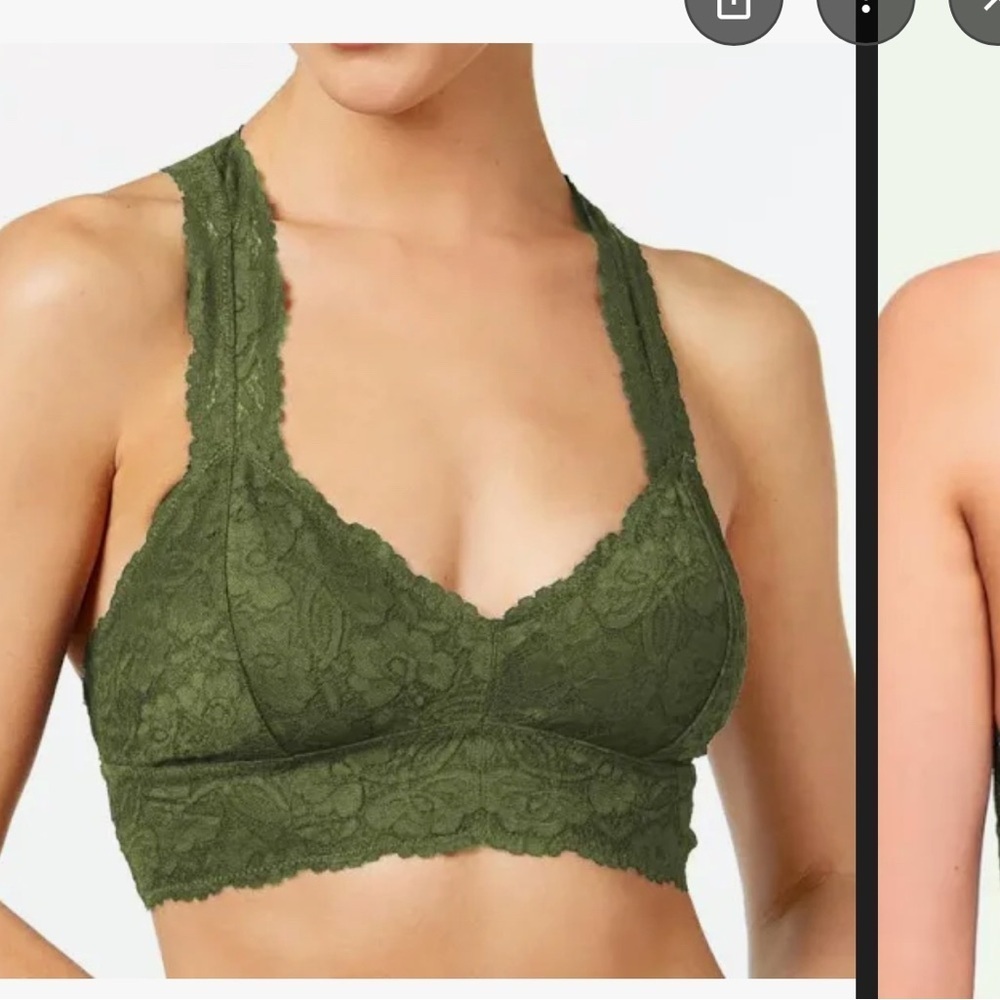 Free People Olive Lace Bralette